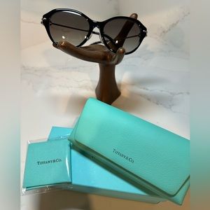 Tiffany & Co. TF4210D - Black on Crystal Tiffany Blue/Silver Sunglasses